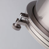 Prim Industrial 1-Light Dome Shade Pendant Light with Frosted Glass Diffuser Satin Nickel