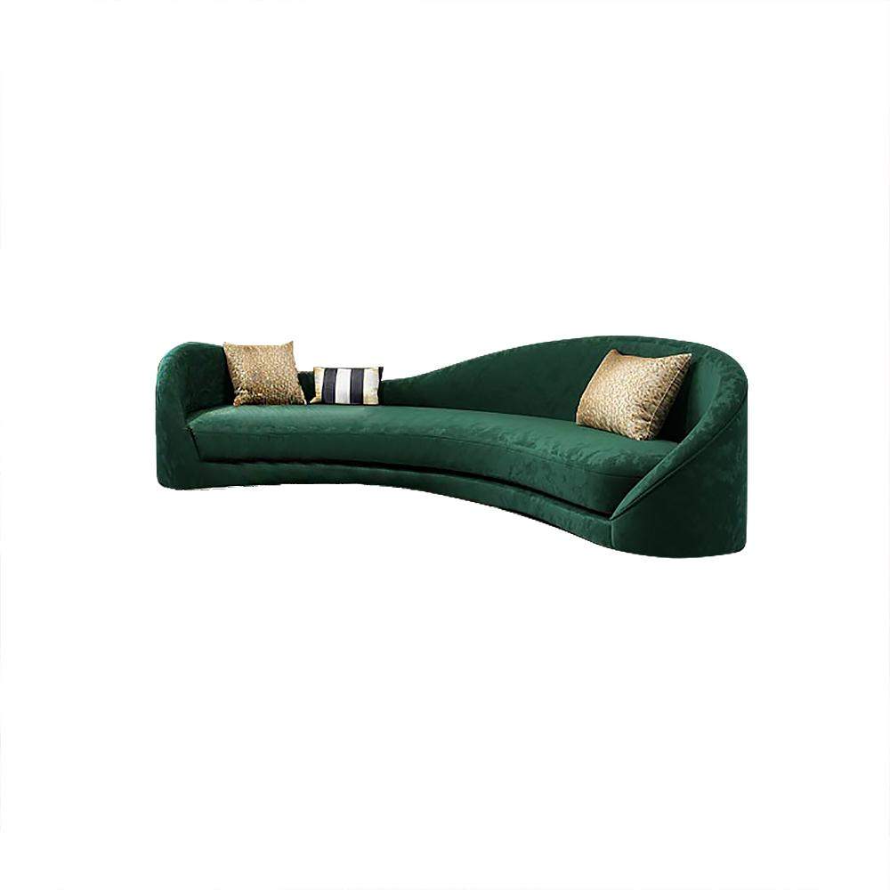 Luxury Green Velvet Upholstered Sofa 3-Seater Sofa Solid Wood Frame 82.7" Sofa-Richsoul-Furniture,Living Room Furniture,Sofas & Loveseats