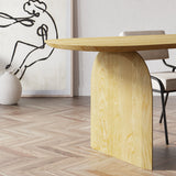 59" Modern Wooden Dining Table Solid Wood Table for 4 Seaters
