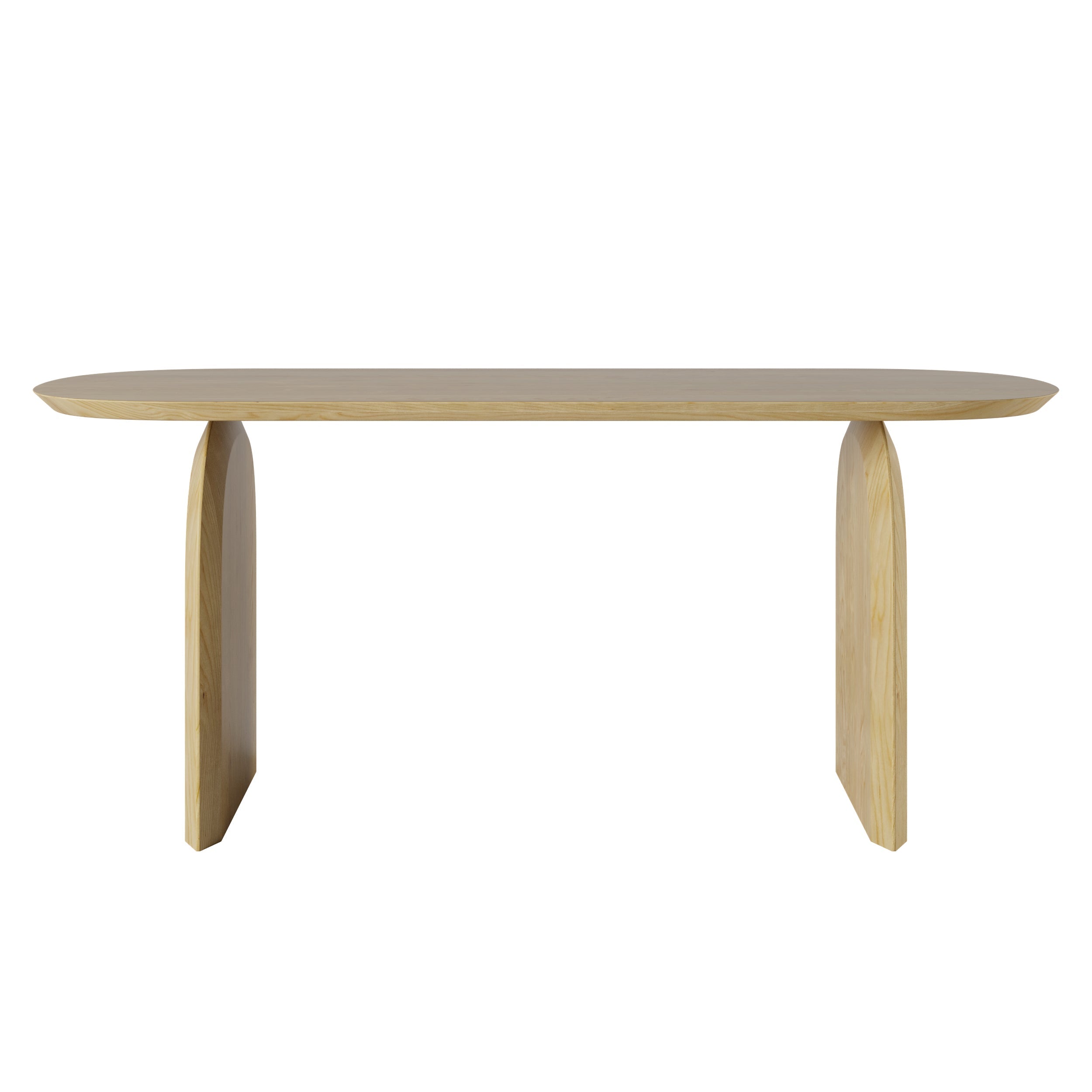 59" Modern Wooden Dining Table Solid Wood Table for 4 Seaters