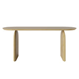 59" Modern Wooden Dining Table Solid Wood Table for 4 Seaters