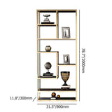Luxury Display Geometric Bookshelf in Gold & Black-Bookcases & Bookshelves,Furniture,Office Furniture