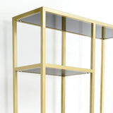 Luxury Display Geometric Bookshelf in Gold & Black-Bookcases & Bookshelves,Furniture,Office Furniture