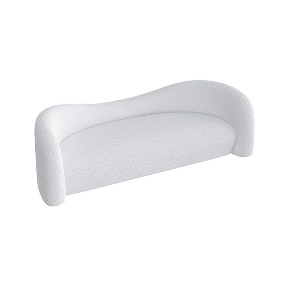 66.9" White Velvet Upholstered Sofa Birch Frame Sofa-Richsoul-Furniture,Living Room Furniture,Sofas & Loveseats