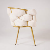 Modern Velvet Accent Chair Beige Upholstered Armchair with Gold Legs-Richsoul-Chairs & Recliners,Furniture,Living Room Furniture
