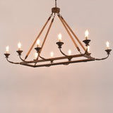 Bever Vintage 10-Light Rectangular Chandelier 48
