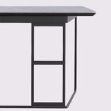 Modern White Computer Desk with Drawers Stone Top & Metal Base-Desks,Furniture,Office Furniture