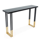 63" Black Counter Height Table Indoor Bar Table in Gold