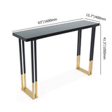 63" Black Counter Height Table Indoor Bar Table in Gold