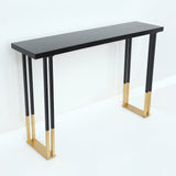 63" Black Counter Height Table Indoor Bar Table in Gold