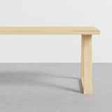 63" Natural Rectangular Dining Table Pine Wood Table for Dining