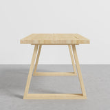 63" Natural Rectangular Dining Table Pine Wood Table for Dining
