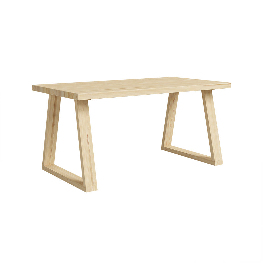 63" Natural Rectangular Dining Table Pine Wood Table for Dining