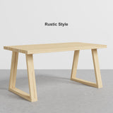63" Natural Rectangular Dining Table Pine Wood Table for Dining