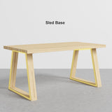 63" Natural Rectangular Dining Table Pine Wood Table for Dining