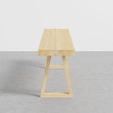 63" Natural Rectangular Dining Table Pine Wood Table for Dining