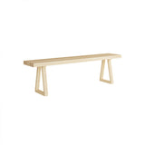 63" Natural Rectangular Dining Table Pine Wood Table for Dining