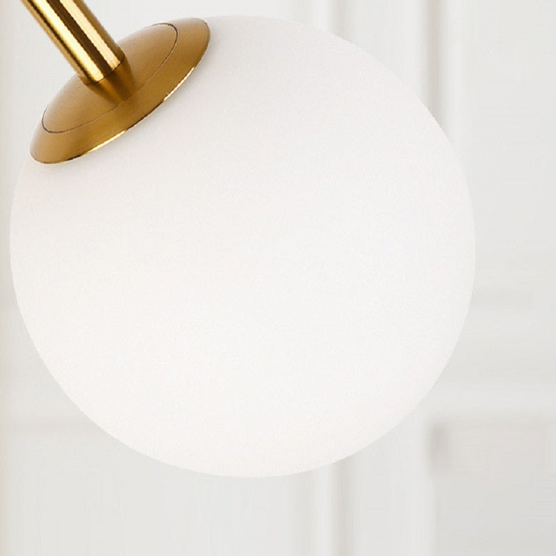 60" Modern Arc Floor Lamp with Shelf in Gold with Glass Shade & Marble Base