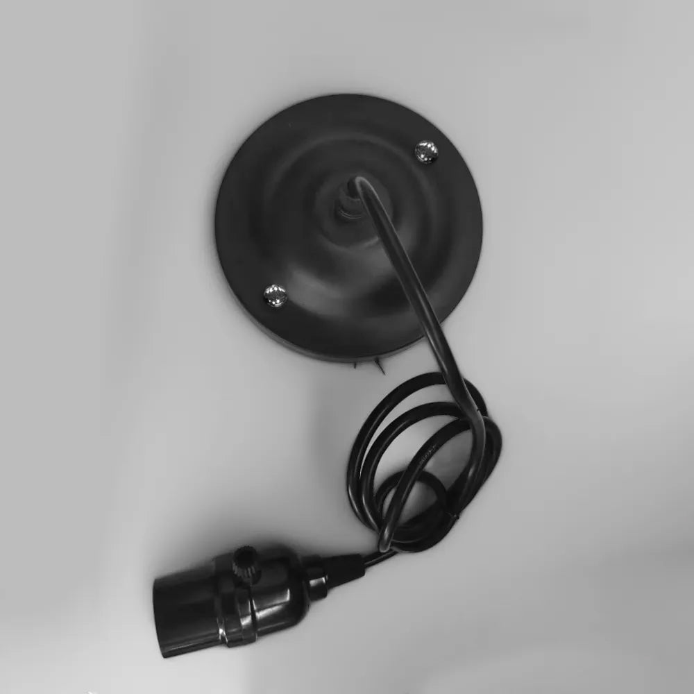 Vintage Industrial Loft Exposed Bulb Mini Pendant 1-Light in Black