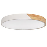 Modern LED Drum Shaped Medium Flush Mount Ceiling Light in White Dimmable
