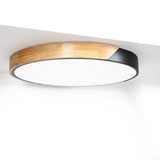 Modern LED Drum Shaped Medium Flush Mount Ceiling Light in White Dimmable