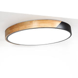 Modern LED Drum Shaped Medium Flush Mount Ceiling Light in White Dimmable