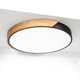 Modern LED Drum Shaped Medium Flush Mount Ceiling Light in White Dimmable