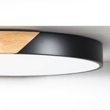 Modern LED Drum Shaped Medium Flush Mount Ceiling Light in White Dimmable
