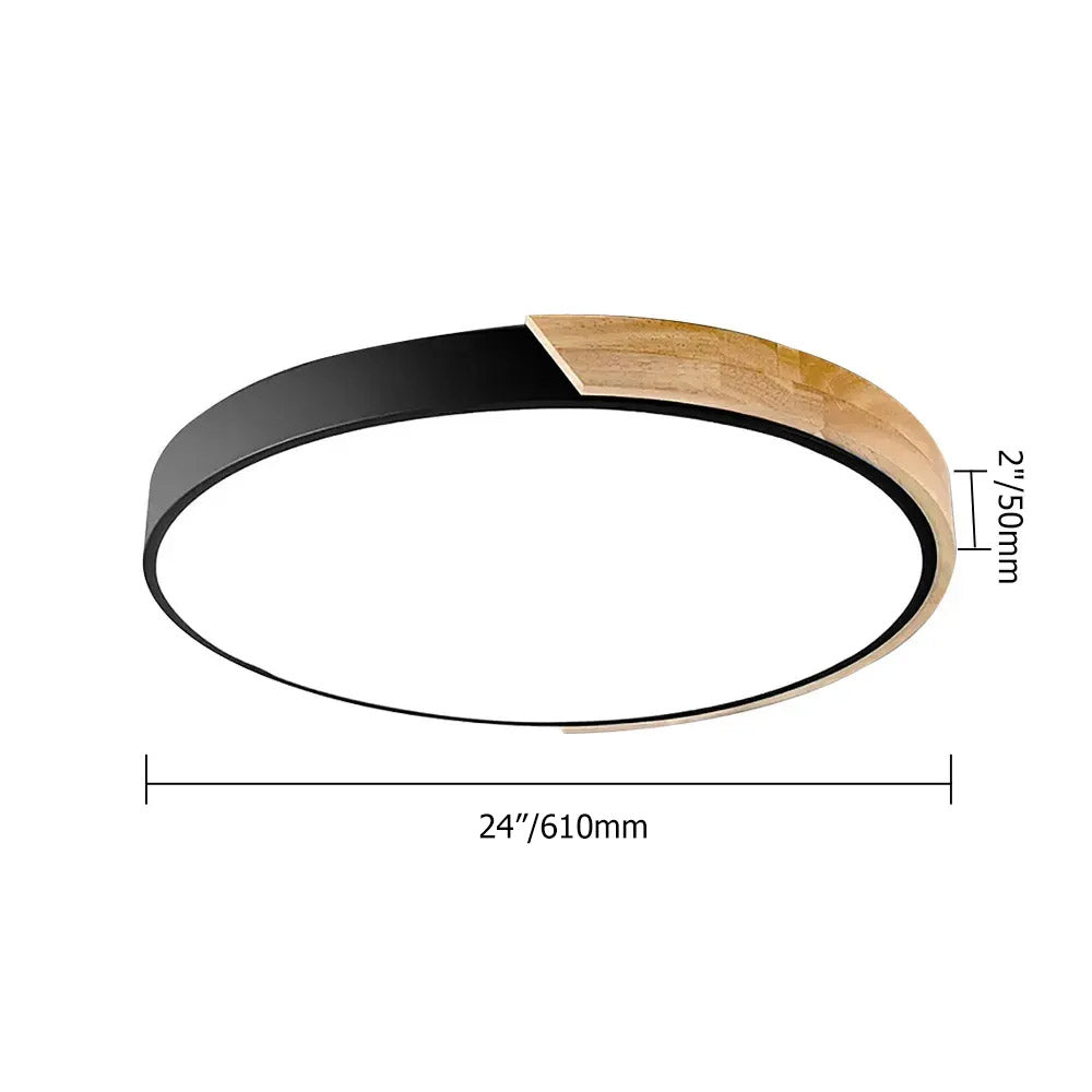 Modern LED Drum Shaped Medium Flush Mount Ceiling Light in White Dimmable