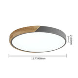 Modern LED Drum Shaped Medium Flush Mount Ceiling Light in White Dimmable