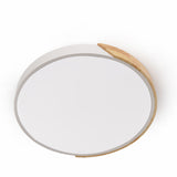 Modern LED Drum Shaped Medium Flush Mount Ceiling Light in White Dimmable