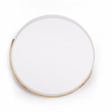 Modern LED Drum Shaped Medium Flush Mount Ceiling Light in White Dimmable