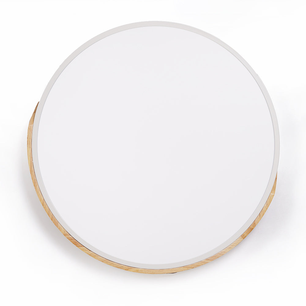 Modern LED Drum Shaped Medium Flush Mount Ceiling Light in White Dimmable