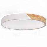 Modern LED Drum Shaped Medium Flush Mount Ceiling Light in White Dimmable