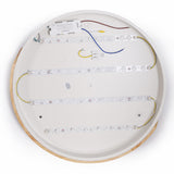 Modern LED Drum Shaped Medium Flush Mount Ceiling Light in White Dimmable