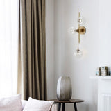 Modern Gold 3-Light Decorative Green Glass Indoor Globe Wall Sconce