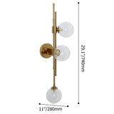 Modern Gold 3-Light Decorative Green Glass Indoor Globe Wall Sconce