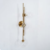 Modern Gold 3-Light Decorative Green Glass Indoor Globe Wall Sconce