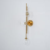 Modern Gold 3-Light Decorative Green Glass Indoor Globe Wall Sconce