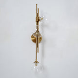 Modern Gold 3-Light Decorative Green Glass Indoor Globe Wall Sconce