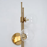 Modern Gold 3-Light Decorative Green Glass Indoor Globe Wall Sconce