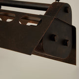 Industrial Loft Linear Pendant Light Vintage Pool Light Fixture Rust 6-Light Pendant Light