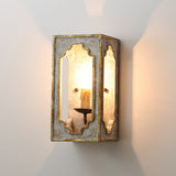 Heye French Country Candle Square Distressed Wall Sconce 1-Light