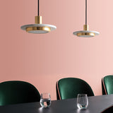 Morden 1-Light Small Pendant Light Marble Pendant Light in White