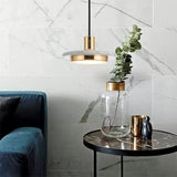 Morden 1-Light Small Pendant Light Marble Pendant Light in White