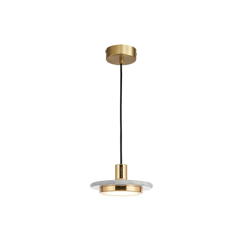 Morden 1-Light Small Pendant Light Marble Pendant Light in White