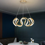 Rola Gold LED Unique Geométric Pendant Light Haning plafond Light