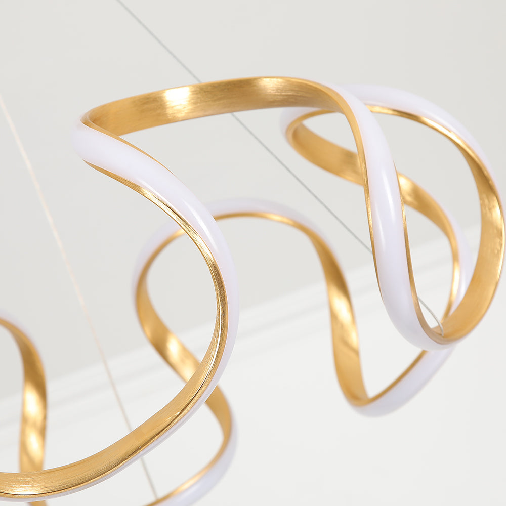 Rola Gold LED Unique Geometric Pendant Light Haning Ceiling Light