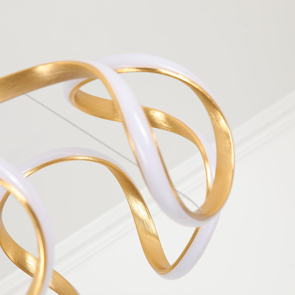Rola Gold LED Unique Geometric Pendant Light Haning Ceiling Light