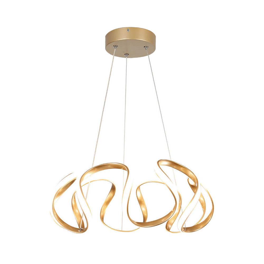 Rola Gold LED Unique Geometric Pendant Light Haning Ceiling Light
